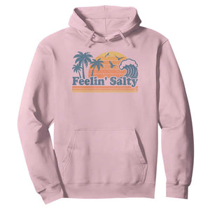 Funny Feelin Salty Hoodie Retro Beach Summer Vacation TS10 Light Pink Print Your Wear