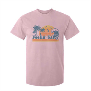 Funny Feelin Salty T Shirt For Kid Retro Beach Summer Vacation TS10 Light Pink Print Your Wear
