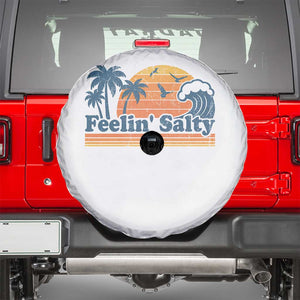 Funny Feelin Salty Spare Tire Cover Retro Beach Summer Vacation TS10 White Print Your Wear