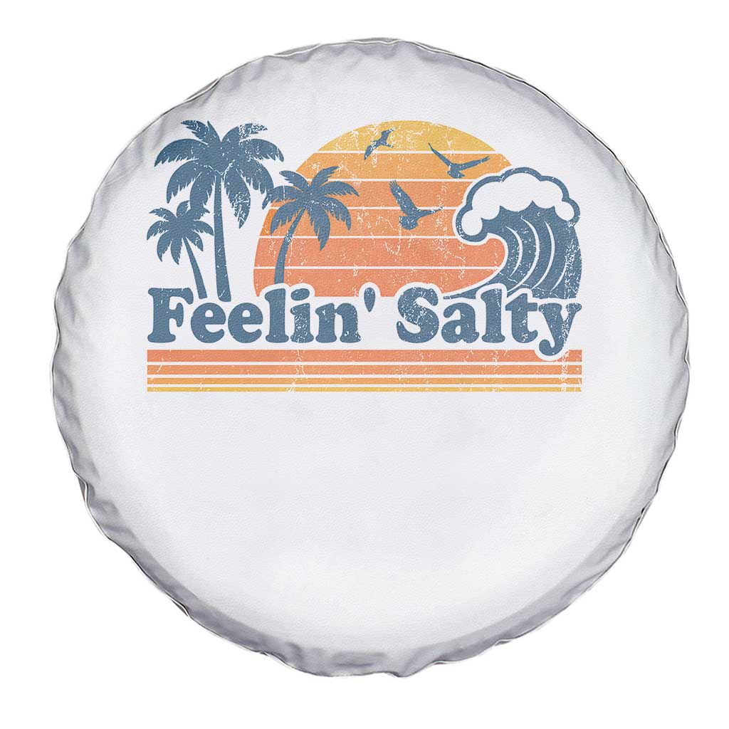 Funny Feelin Salty Spare Tire Cover Retro Beach Summer Vacation TS10 Print Your Wear