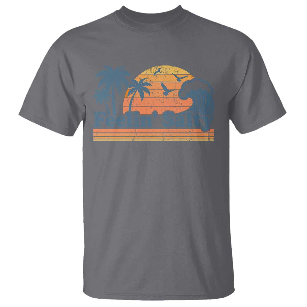 Funny Feelin Salty T Shirt Retro Beach Summer Vacation TS10 Charcoal Print Your Wear