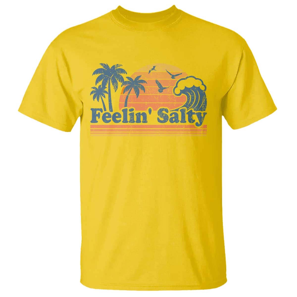 Funny Feelin Salty T Shirt Retro Beach Summer Vacation TS10 Daisy Print Your Wear