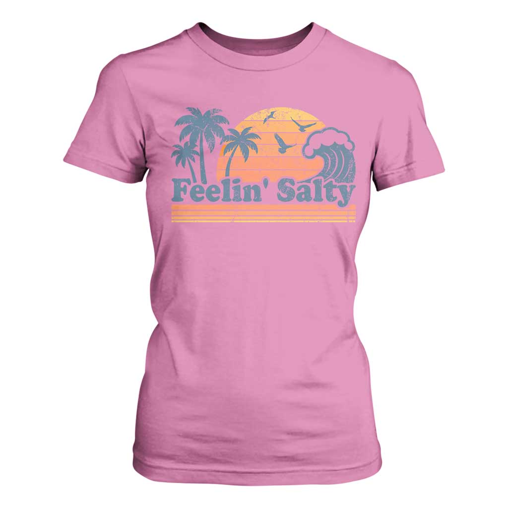 Funny Feelin Salty T Shirt For Women Retro Beach Summer Vacation TS10 Azalea Print Your Wear