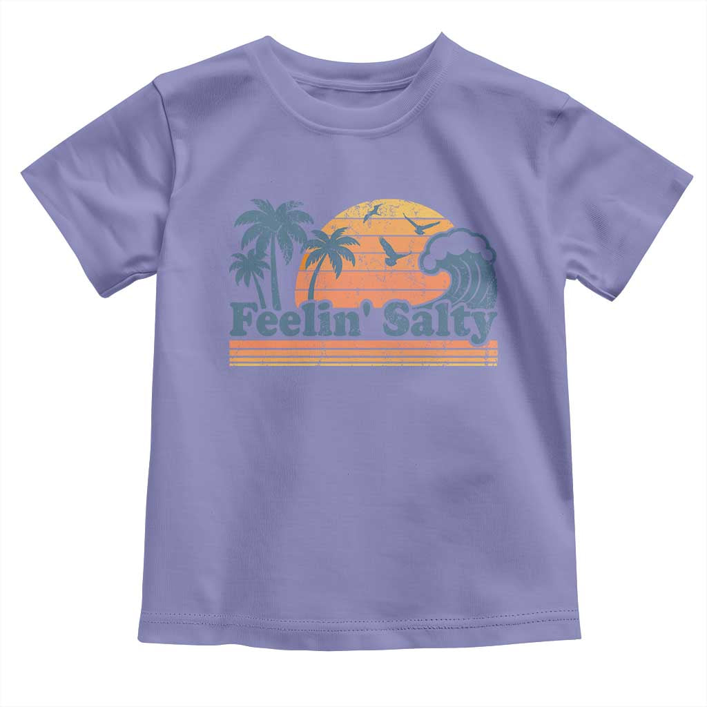 Funny Feelin Salty Toddler T Shirt Retro Beach Summer Vacation TS10 Violet Print Your Wear
