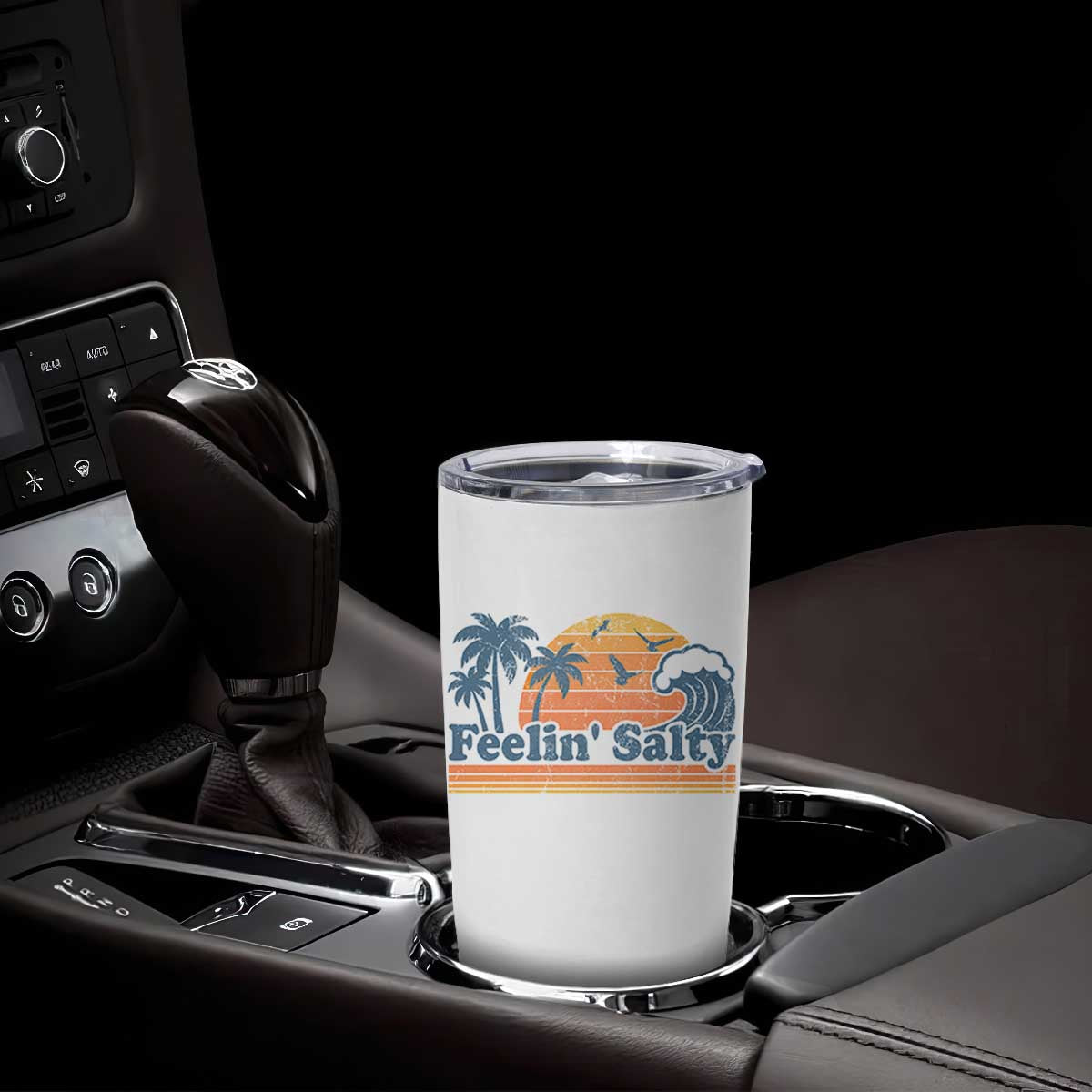 Funny Feelin Salty Tumbler Cup Retro Beach Summer Vacation TS10 Print Your Wear
