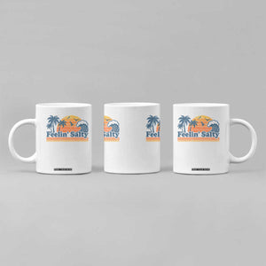 Funny Feelin Salty Coffee Mug Retro Beach Summer Vacation TS10 Print Your Wear