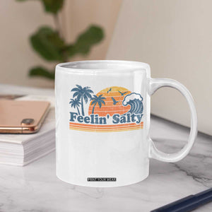 Funny Feelin Salty Coffee Mug Retro Beach Summer Vacation TS10 Print Your Wear