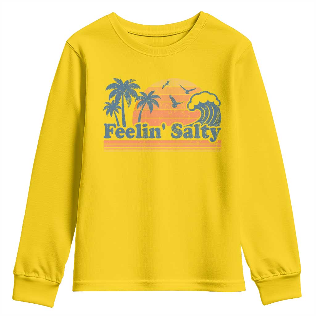 Funny Feelin Salty Youth Sweatshirt Retro Beach Summer Vacation TS10 Daisy Print Your Wear
