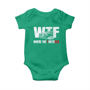 Funny Firefighter Baby Onesie WTF What The Firetruck Fireman Gift TS10 Irish Green Print Your Wear