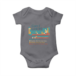 Can I Lick It Periodic Table Baby Onesie Funny Chemistry Science Teacher Student TS10 Charcoal Print Your Wear