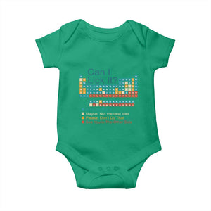 Can I Lick It Periodic Table Baby Onesie Funny Chemistry Science Teacher Student TS10 Irish Green Print Your Wear
