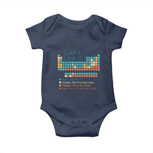 Can I Lick It Periodic Table Baby Onesie Funny Chemistry Science Teacher Student TS10 Navy Print Your Wear