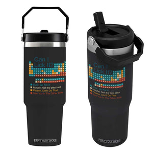Can I Lick It Periodic Table Flip Straw Tumbler Funny Chemistry Science Teacher Student TS10 One Size: 30 oz Black Print Your Wear