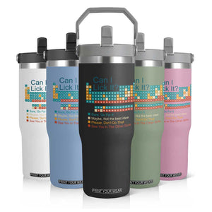 Can I Lick It Periodic Table Flip Straw Tumbler Funny Chemistry Science Teacher Student TS10 Print Your Wear