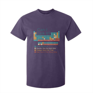 Can I Lick It Periodic Table T Shirt For Kid Funny Chemistry Science Teacher Student TS10 Purple Print Your Wear