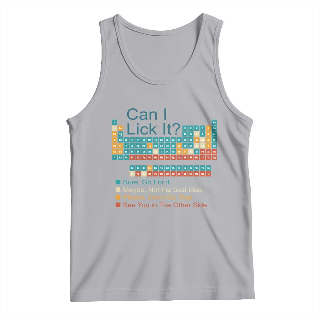 Can I Lick It Periodic Table Tank Top Funny Chemistry Science Teacher Student TS10 Athletic Heather Print Your Wear
