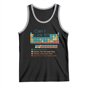 Can I Lick It Periodic Table Tank Top Funny Chemistry Science Teacher Student TS10 Black Athletic Heather Print Your Wear