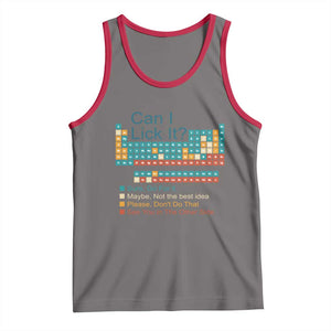 Can I Lick It Periodic Table Tank Top Funny Chemistry Science Teacher Student TS10 Deep Heather Red Print Your Wear