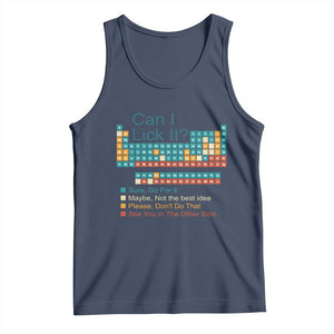 Can I Lick It Periodic Table Tank Top Funny Chemistry Science Teacher Student TS10 Navy Print Your Wear