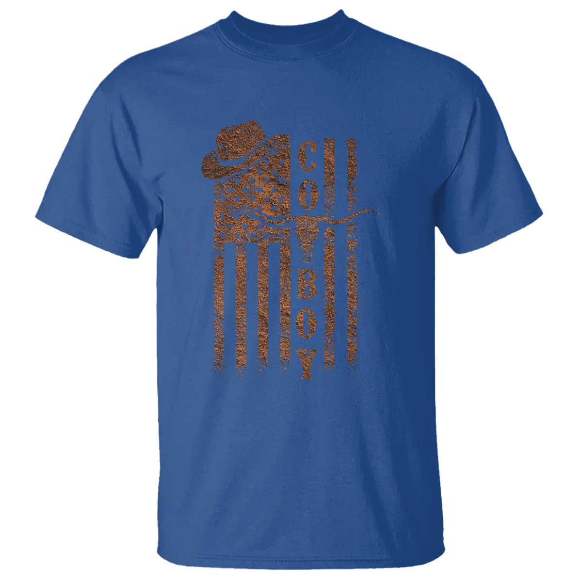 Retro Cowboy T Shirt USA Flag Texas Western Country Rodeo Southern