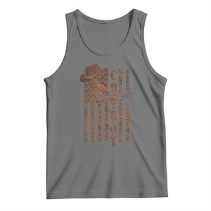 Retro Cowboy Tank Top USA Flag Texas Western Country Rodeo Southern
