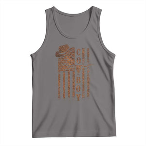 Retro Cowboy Tank Top USA Flag Texas Western Country Rodeo Southern