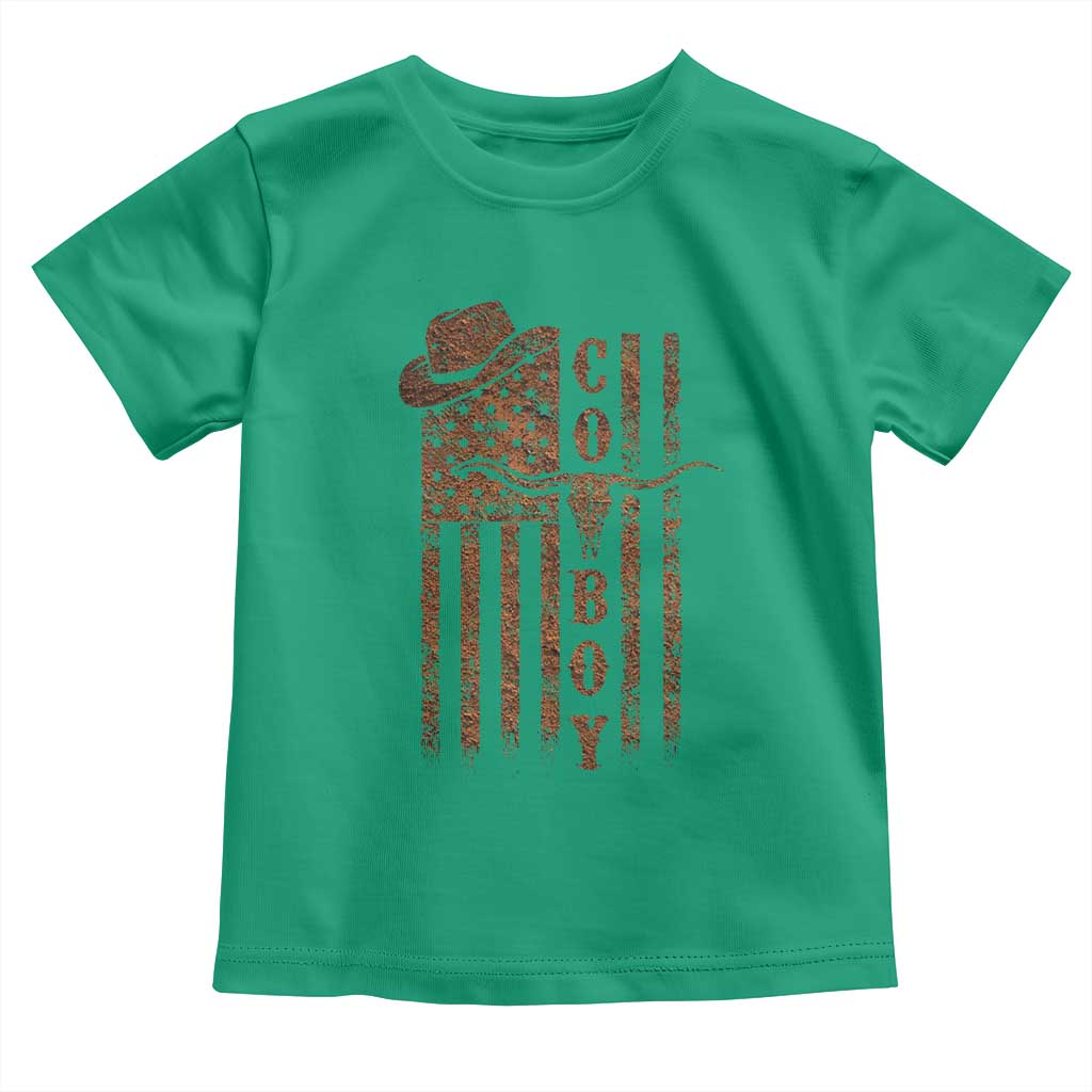 Retro Cowboy Toddler T Shirt USA Flag Texas Western Country Rodeo Southern
