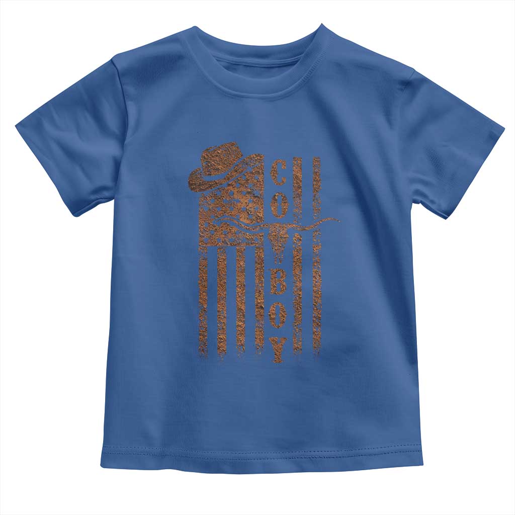 Retro Cowboy Toddler T Shirt USA Flag Texas Western Country Rodeo Southern