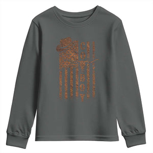 Retro Cowboy Youth Sweatshirt USA Flag Texas Western Country Rodeo Southern