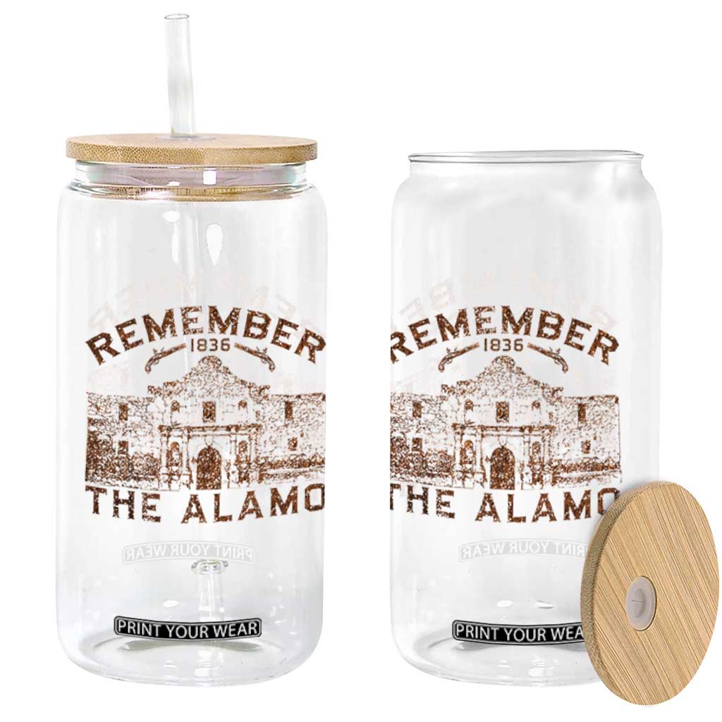 Remember The Alamo Glass Can Texas Souvenir History San Antonio Pride TS10 Print Your Wear