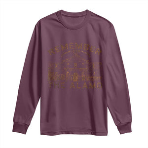 Remember The Alamo Long Sleeve Shirt Texas Souvenir History San Antonio Pride TS10 Maroon Print Your Wear