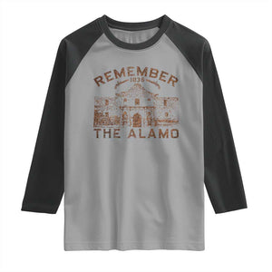 Remember The Alamo Raglan Shirt Texas Souvenir History San Antonio Pride TS10 Sport Gray Black Print Your Wear