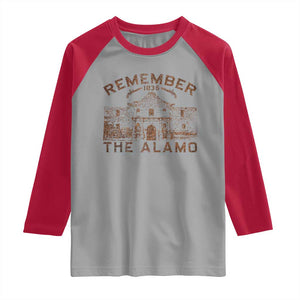 Remember The Alamo Raglan Shirt Texas Souvenir History San Antonio Pride TS10 Sport Gray Red Print Your Wear