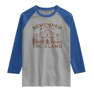 Remember The Alamo Raglan Shirt Texas Souvenir History San Antonio Pride TS10 Sport Gray Royal Print Your Wear