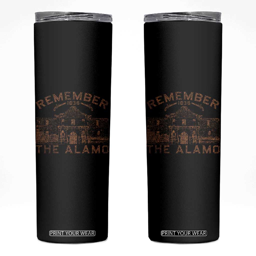 Remember The Alamo Skinny Tumbler Texas Souvenir History San Antonio Pride TS10 Black Print Your Wear