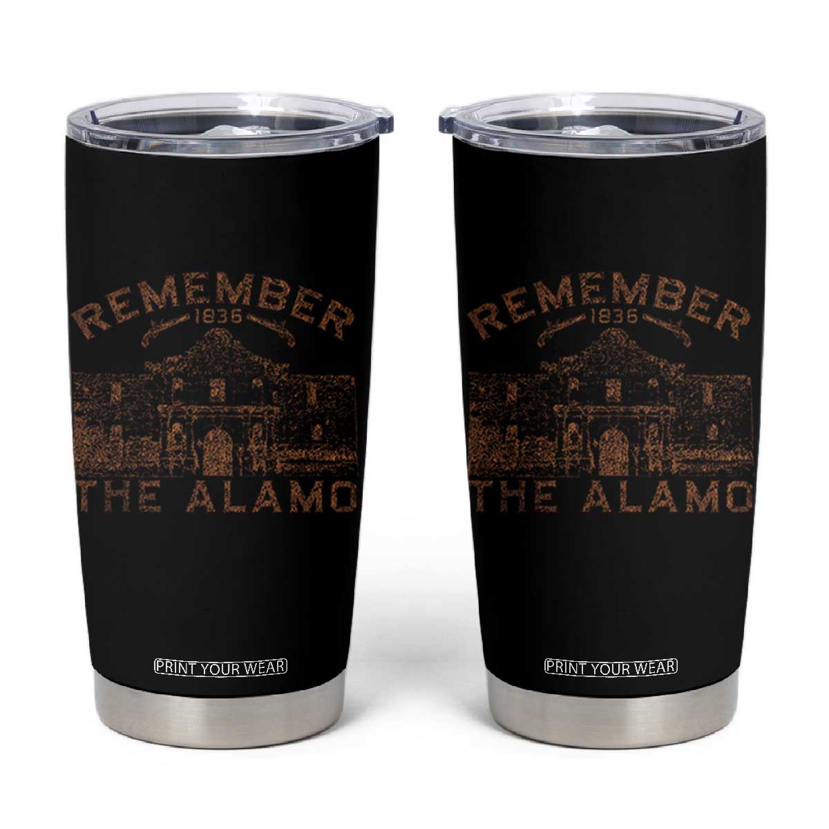 Remember The Alamo Tumbler Cup Texas Souvenir History San Antonio Pride TS10 Black Print Your Wear