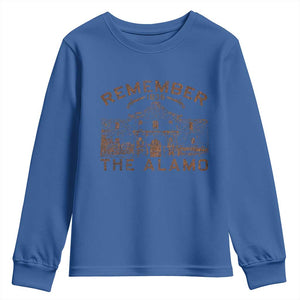 Remember The Alamo Youth Sweatshirt Texas Souvenir History San Antonio Pride TS10 Royal Blue Print Your Wear