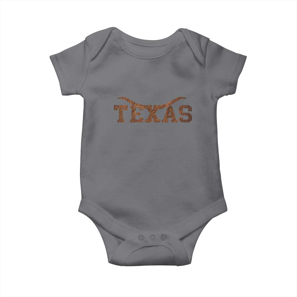 Texas Cowboys Baby Onesie Retro Western American TS10 Charcoal Print Your Wear
