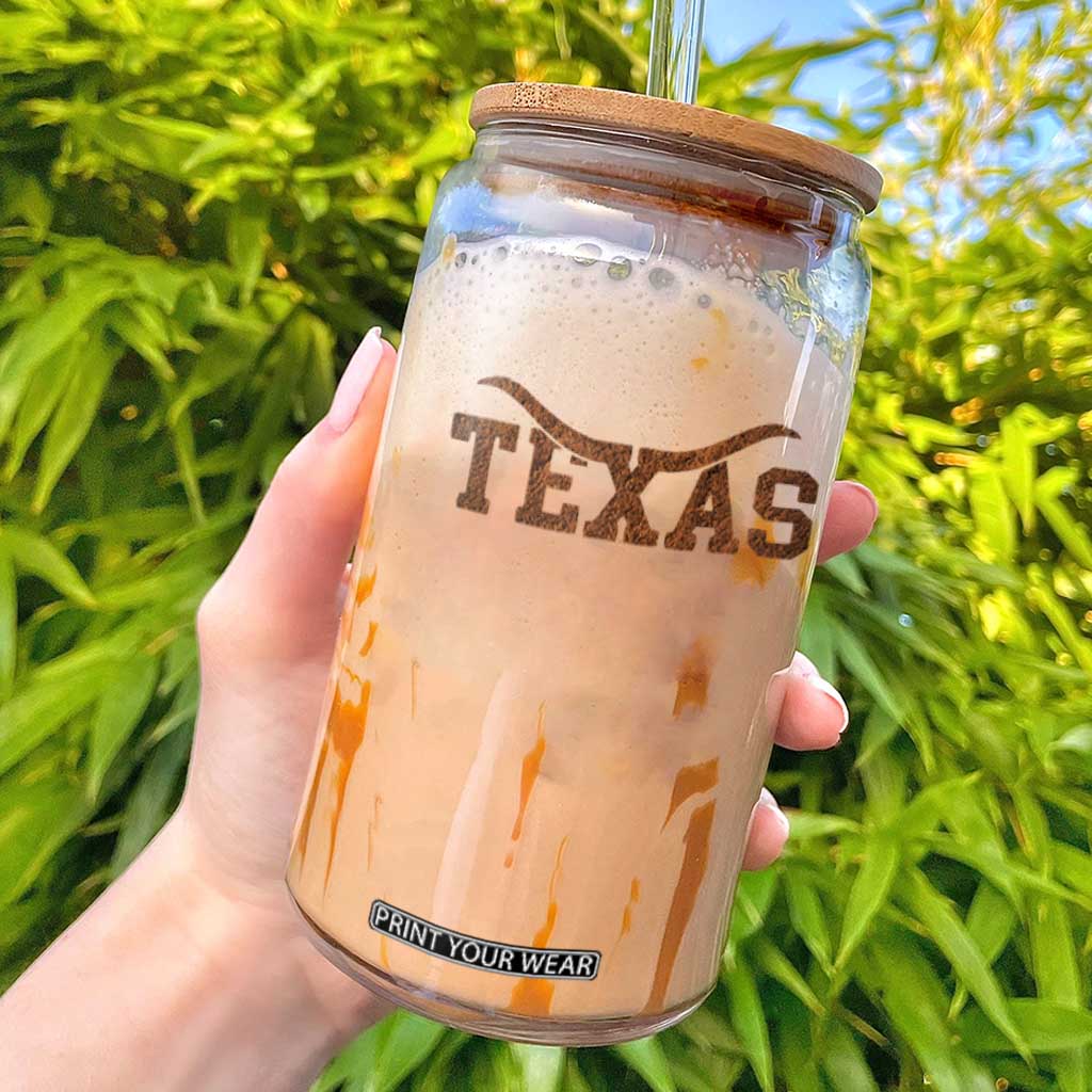 Texas Cowboys Glass Can Retro Western American TS10 Black Print Your Wear