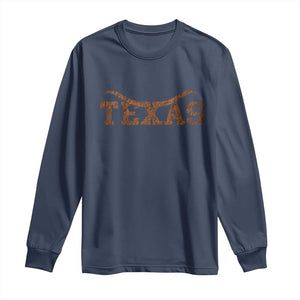 Texas Cowboys Long Sleeve Shirt Retro Western American TS10 Navy Print Your Wear