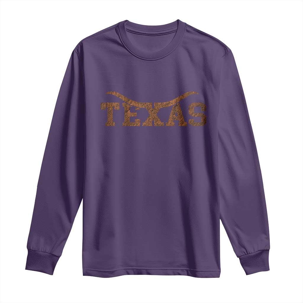 Texas Cowboys Long Sleeve Shirt Retro Western American TS10 Purple Print Your Wear