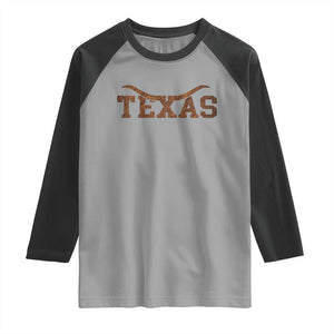 Texas Cowboys Raglan Shirt Retro Western American TS10 Sport Gray Black Print Your Wear