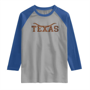 Texas Cowboys Raglan Shirt Retro Western American TS10 Sport Gray Royal Print Your Wear