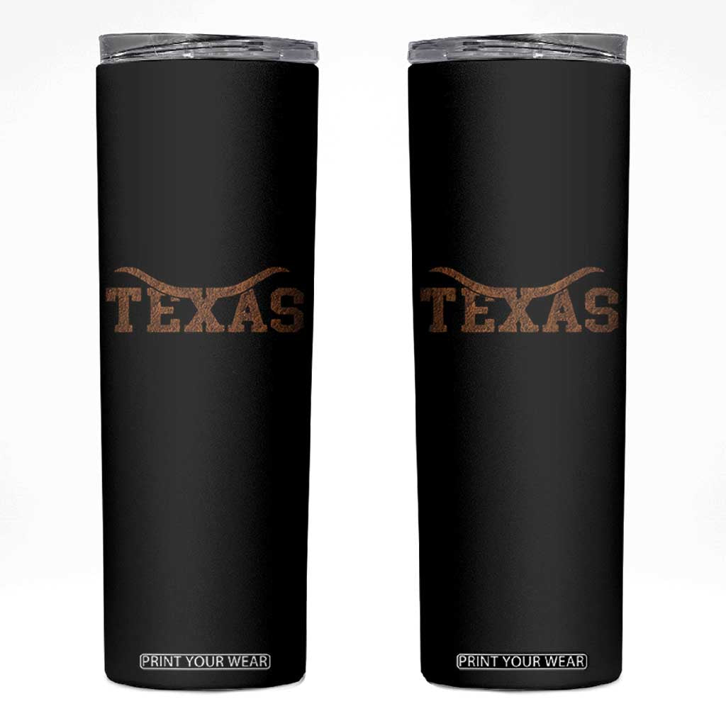 Texas Cowboys Skinny Tumbler Retro Western American TS10 Black Print Your Wear