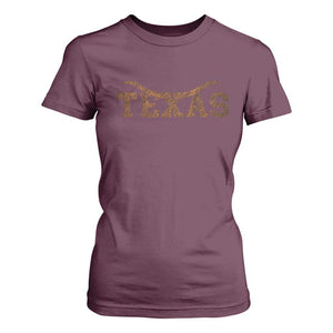 Texas Cowboys T Shirt For Women Retro Western American TS10 Maroon Print Your Wear