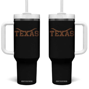 Texas Cowboys Tumbler With Handle Retro Western American TS10 One Size: 40 oz Black Print Your Wear
