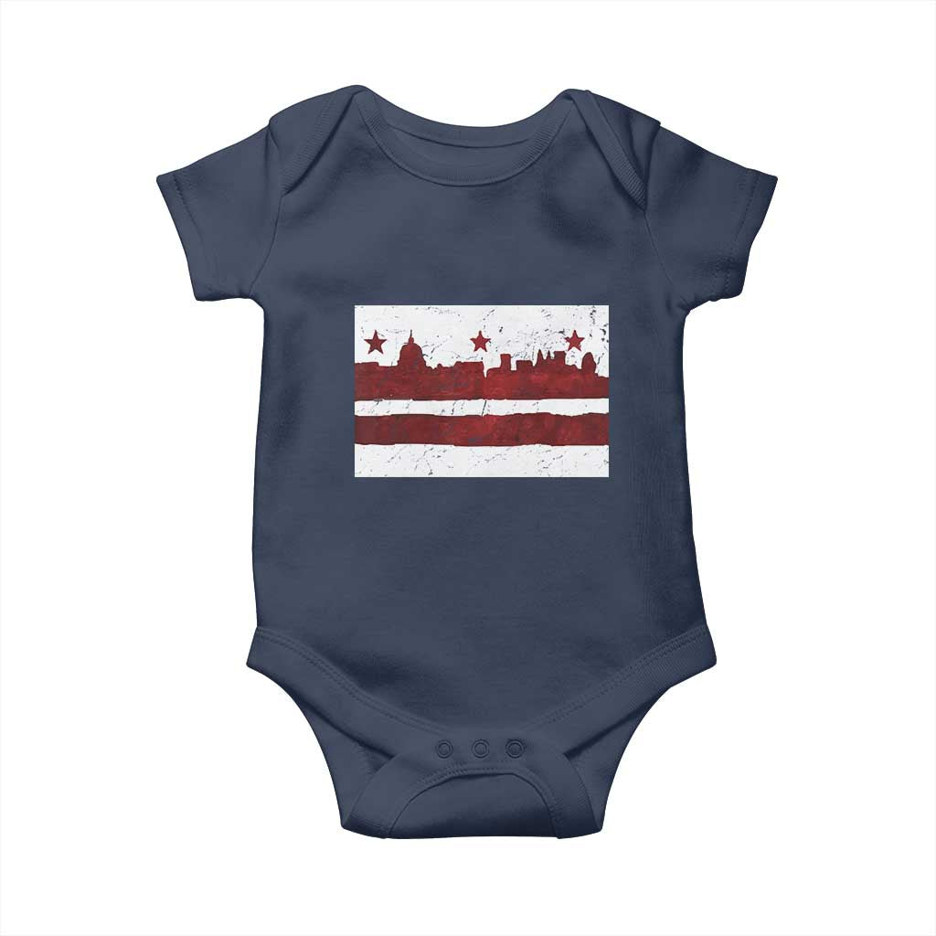 Washington DC Flag Baby Onesie TS10 Navy Print Your Wear