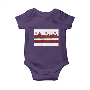 Washington DC Flag Baby Onesie TS10 Purple Print Your Wear