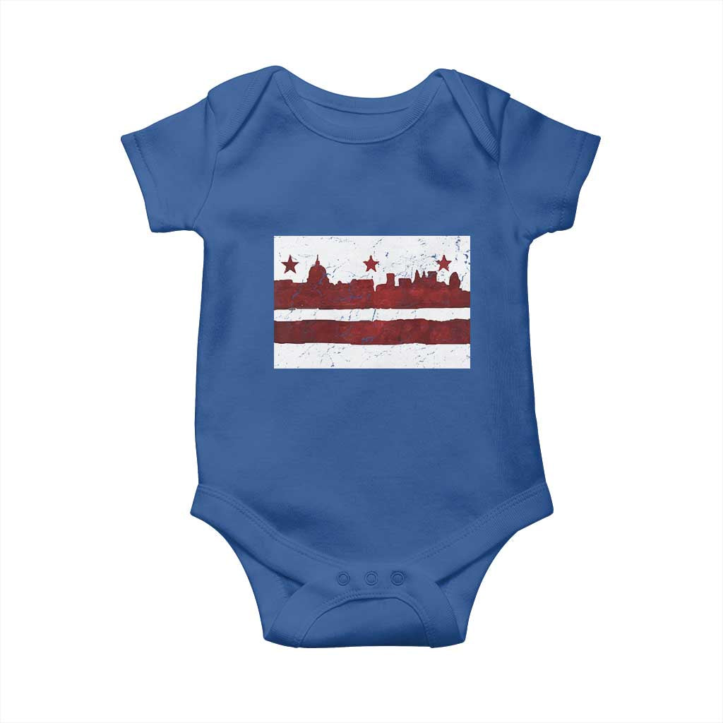 Washington DC Flag Baby Onesie TS10 Royal Blue Print Your Wear