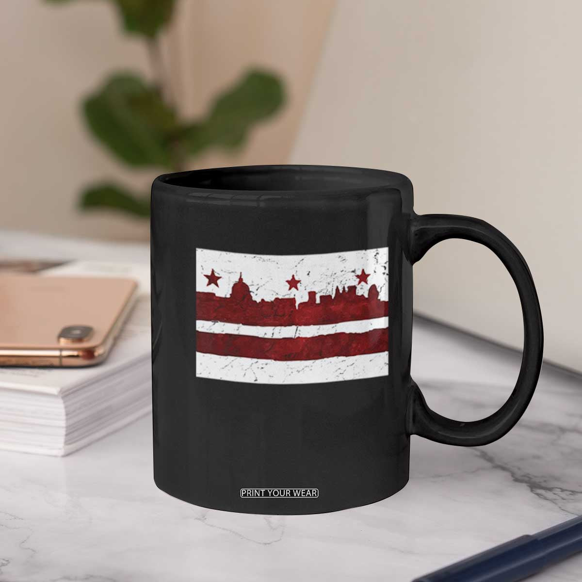 Washington DC Flag Coffee Mug TS10 Print Your Wear